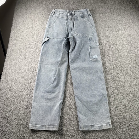 Ripton Jeans Womens 27 Blue Wide Leg Utility Cargo Painters Pants Casual Boho - Picture 9 of 16